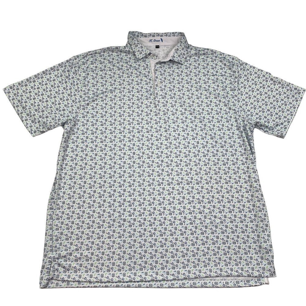 H. Green Performance Golf Polo Shirt Men's Size XXL